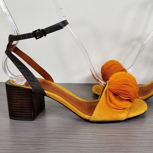 Mercedes Castillo Riza Block Heel Sandal, Tangerine, Womens Size 6.5 US / 36.5 - Picture 8 of 12